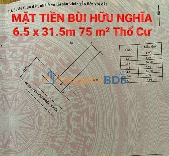 Bán Đất Mặt Tiền Bùi Hữu Nghĩa, Càng Long - 205m² Giá 650 Triệu