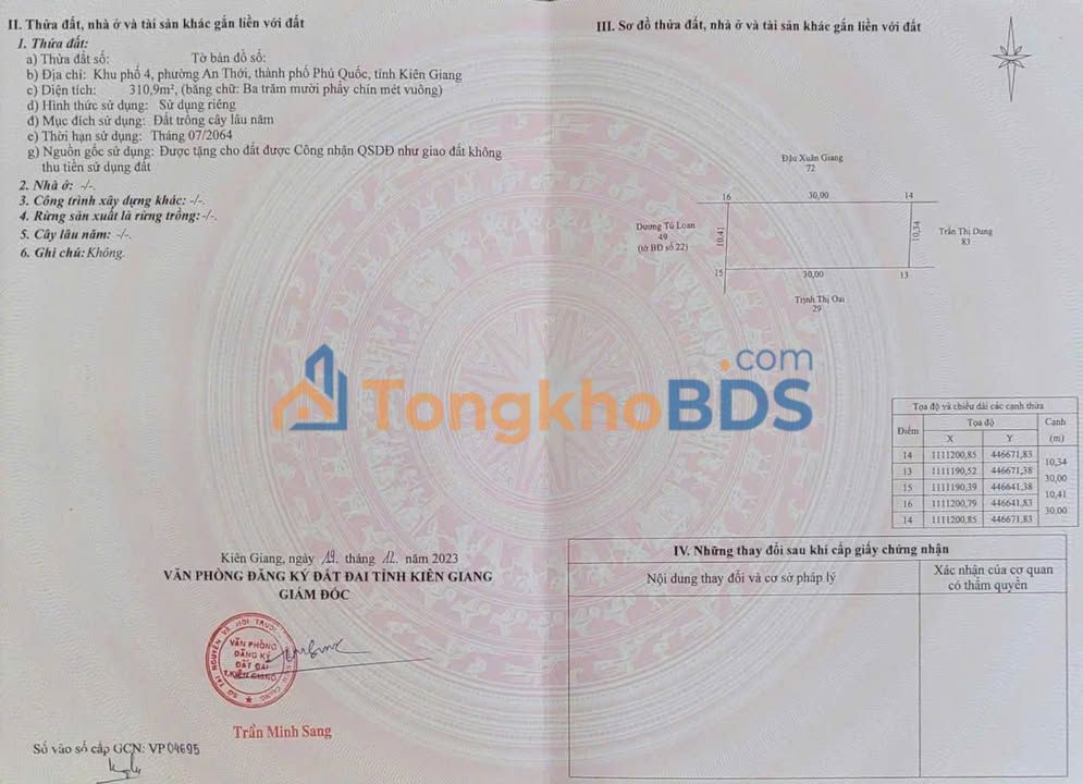 Đất Nền Phú Quốc 310m² - Sổ Hồng Rõ Ràng, Xây Tự Do