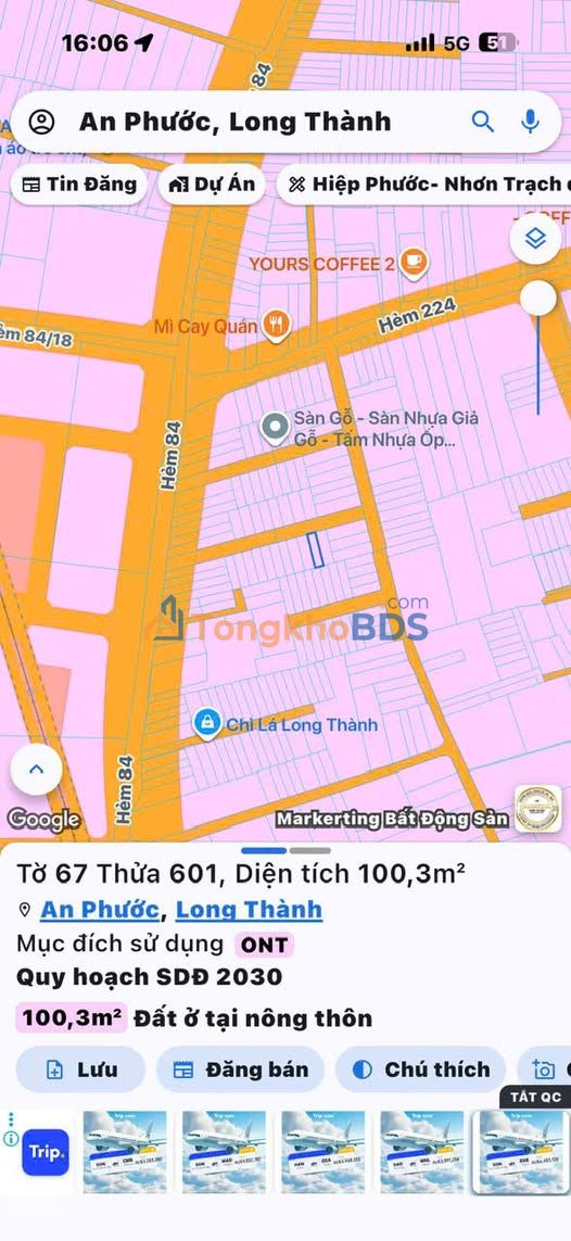Đất Mặt Tiền Long Thành 100m² - Kinh Doanh/Ở Đều Tuyệt Vời - 3.X Tỷ