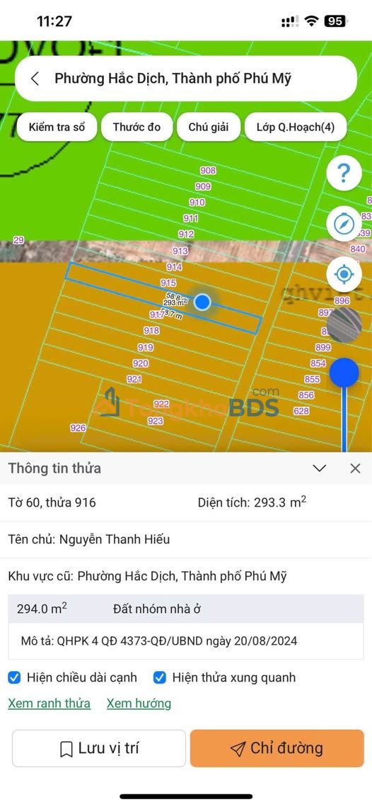 Đất nền Hắc Dịch Phú Mỹ 290m² giá thỏa thuận - Tiềm năng tăng giá