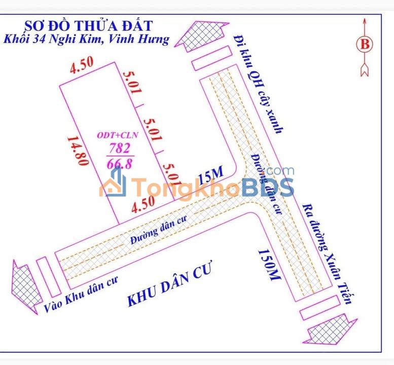 Bán đất 70m² Phường Hưng Đông, TP Vinh - Vị trí trung tâm, giá 1.68 tỷ