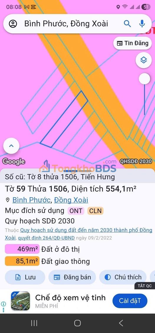 Đất Vàng 520m² Mặt Tiền 32m - Ngay Trục Chính Trạm Y Tế Tiến Hưng, Đồng Xoài