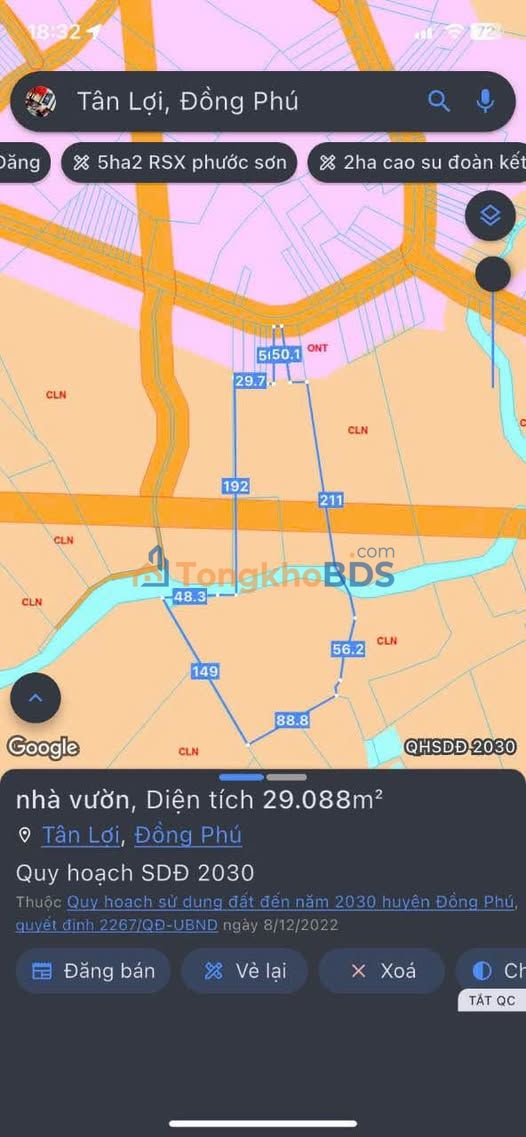 Bán Gấp Đất Vườn 3ha Bình Phước - Ao Hồ, Cây Ăn Trái, 2 Mặt Tiền Đường Nhựa