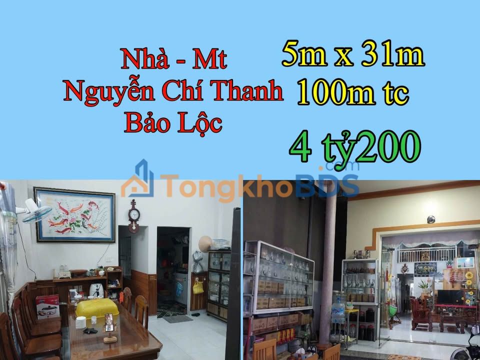 Nhà Mặt Tiền Nguyễn Chí Thanh, Bảo Lộc - 155m² Kinh Doanh Đắc Lợi