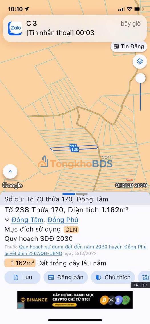 Đất Vàng Đồng Phú - 1.2 Tỷ Sở Hữu Ngay 4320m² Mặt Tiền 10m