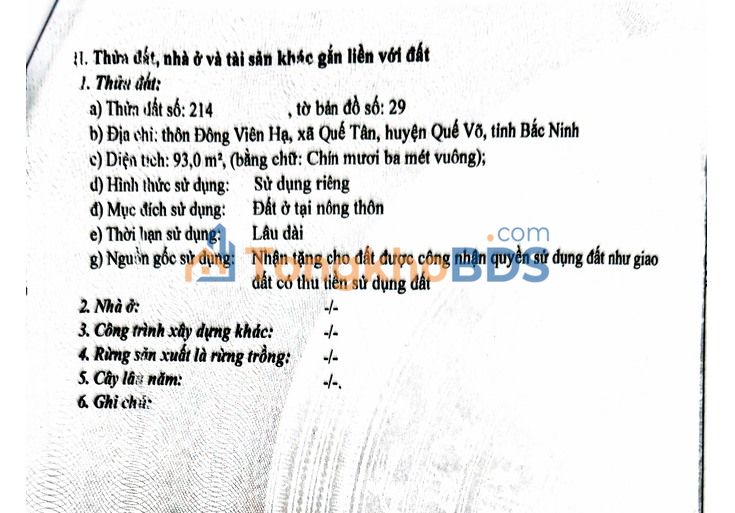 Đất Nền Quế Võ, Bắc Ninh 93m² - Sổ Đỏ Chính Chủ, Mặt Tiền Rộng