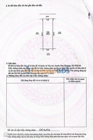 Đất Nền Thọ An, Đan Phượng 69.4m² - Ngõ Thông Ô Tô, Sổ Đỏ Sẵn Sàng