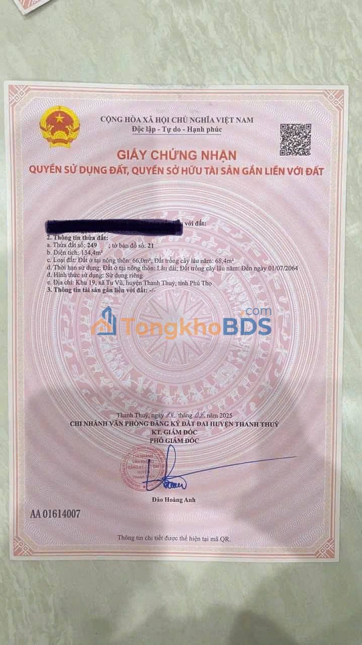 Đất nền Tỉnh lộ 317b, Phú Thọ - 134.4m² giá chỉ 5xx triệu