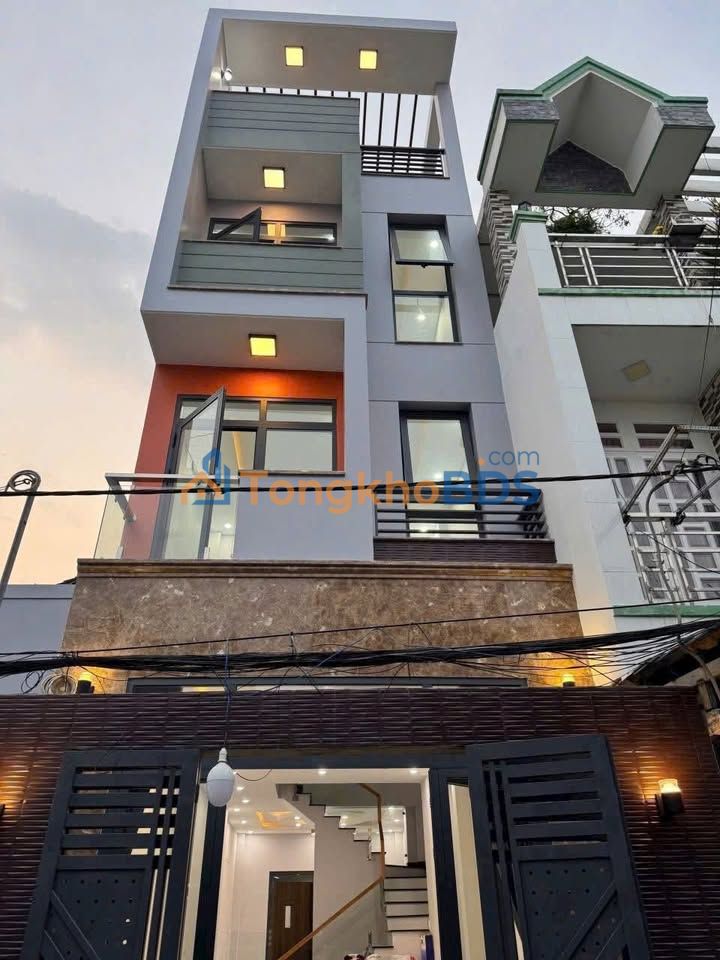 Nhà 4 tầng cho thuê Q. Bình Tân - Hướng Đông, Hẻm 6m, Giá 12 Triệu