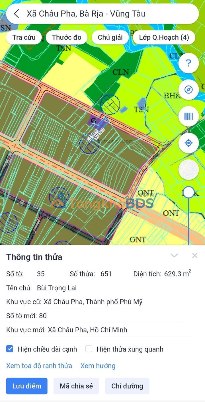 Đất nền Châu Pha Phú Mỹ 60m² - Sổ đỏ chính chủ