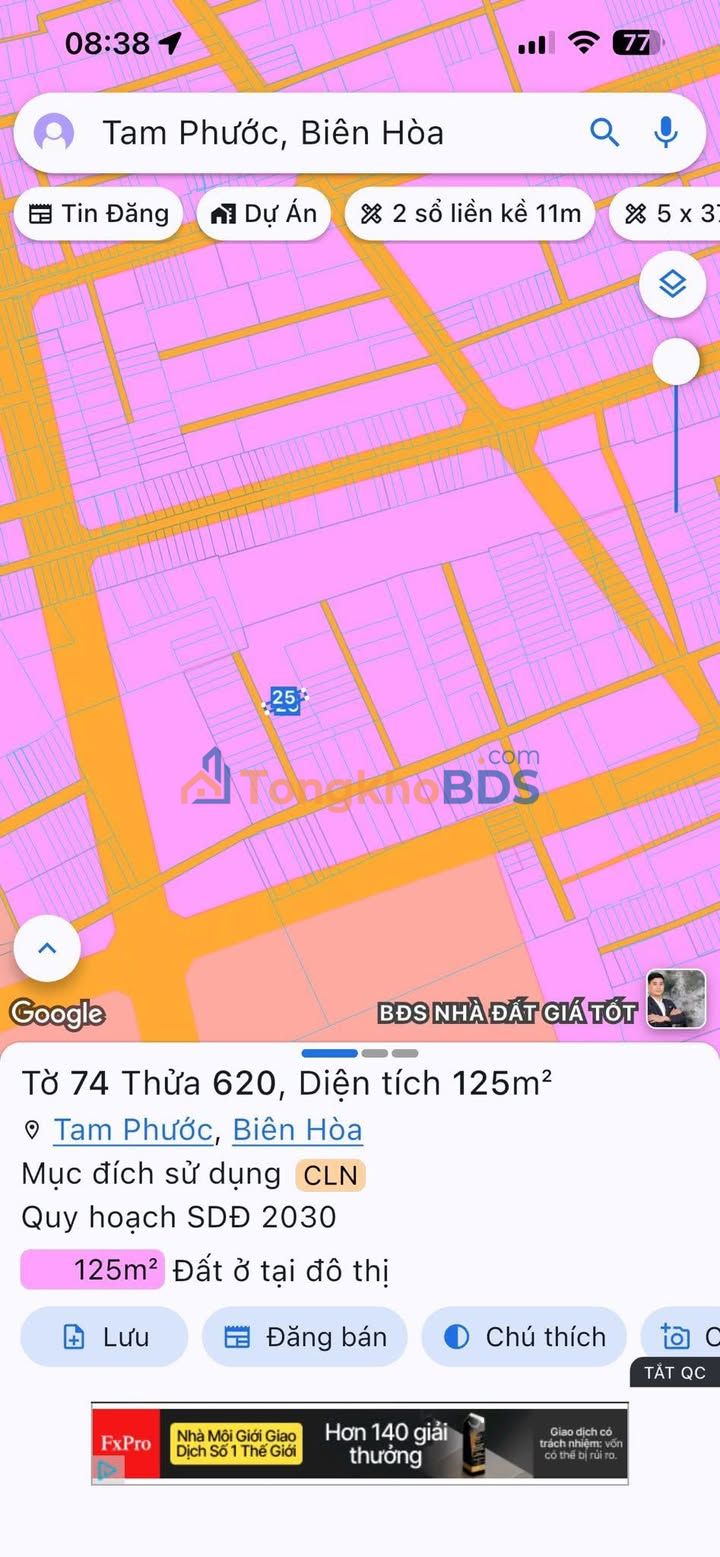 Bán Đất Tam Phước Biên Hòa 125m² - Sổ Hồng Sẵn Sàng Đầu Tư