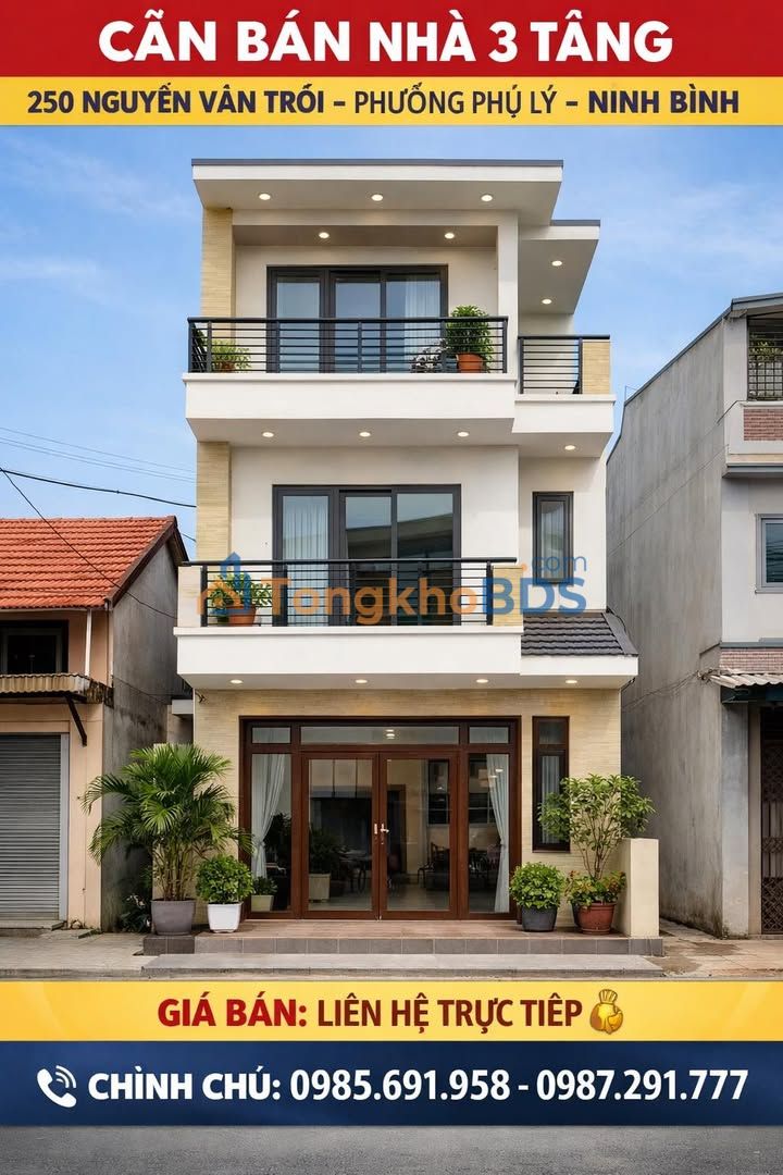 Nhà 3 Tầng 250 Nguyễn Văn Trỗi, Phủ Lý 84.2m² - Giá Thỏa Thuận