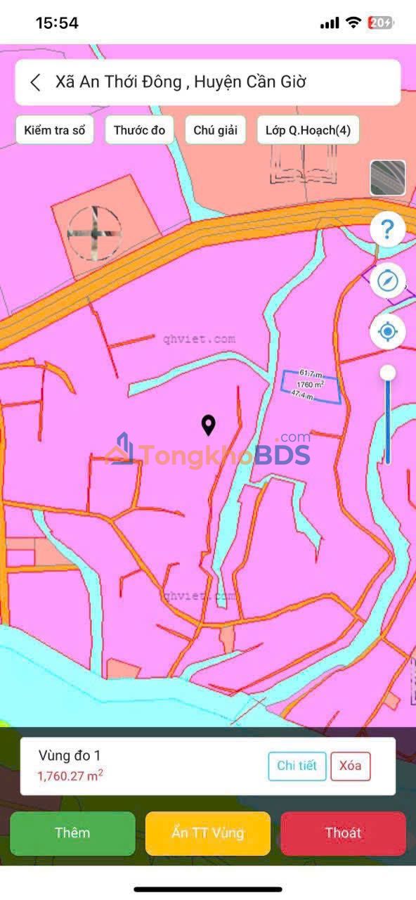 Đất nền An Thới Đông Cần Giờ 1644m² 14,8 tỷ - Sổ hồng riêng