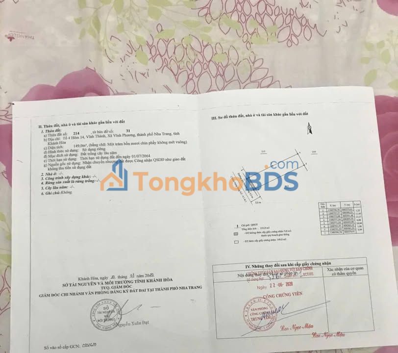 Đất hẻm Nguyễn Xiển Nha Trang 149m² 2,09 tỷ - Sổ đỏ