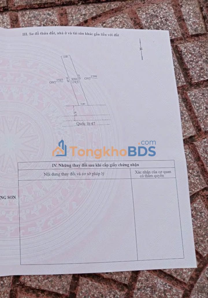 Đất nền Đông Sơn QL47 119m² dưới 2 tỷ - Sổ đỏ chính chủ