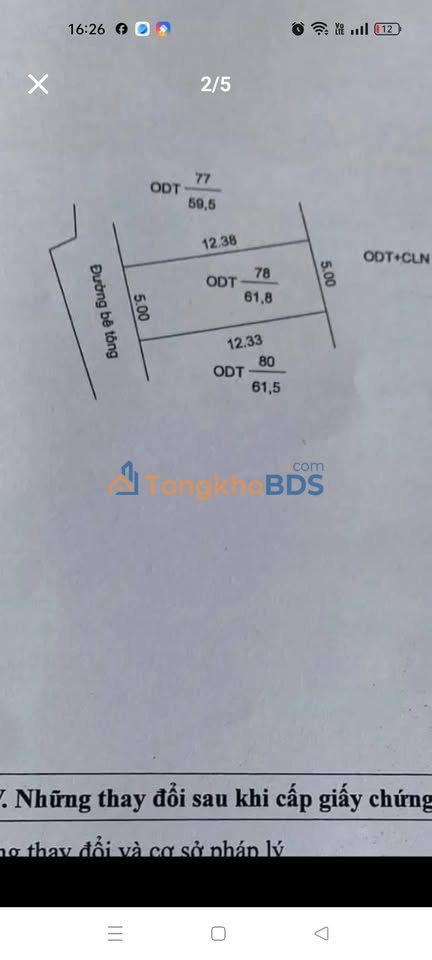 Bán Nền Thổ Cư Mỹ Thới, Long Xuyên 61m² - Chỉ 500 Triệu/Nền