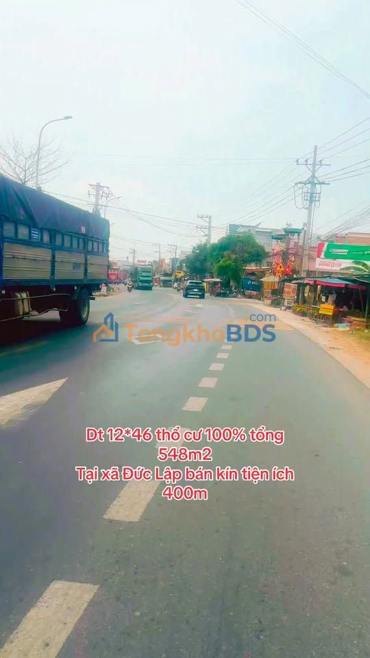 Đất Vườn Đức Lập Long An 548m² - Sổ Đỏ Thổ Cư, Giá 3 Tỷ