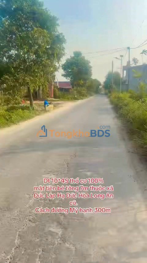 Đất Đức Lập Hạ Long An 450m² Thổ Cư 100% - Giá 2.7 Tỷ
