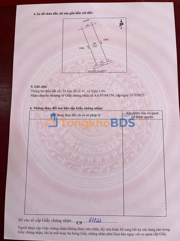 Đất Nền Nghi Liên, Vinh 75.8m² – Sổ Đỏ Sẵn Sàng