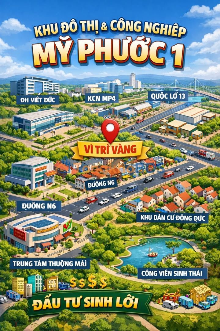 Nhà Mặt Tiền Kinh Doanh Đường N6, Mỹ Phước 1 - 100m², 3.7 Tỷ, Sẵn Sàng Sinh Lời