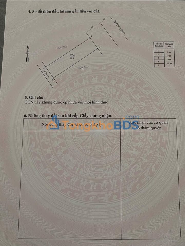 Đất Vàng Xã Tây Thuận, Tây Sơn, Bình Định - 189m² Sổ Hồng, Hướng Tây