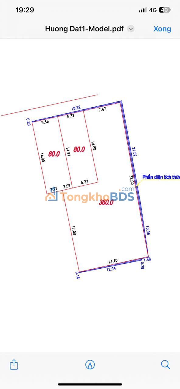 Đất nền Thường Tín 80m² - Ô tô thông thoáng, giá F0 chỉ từ 400 triệu