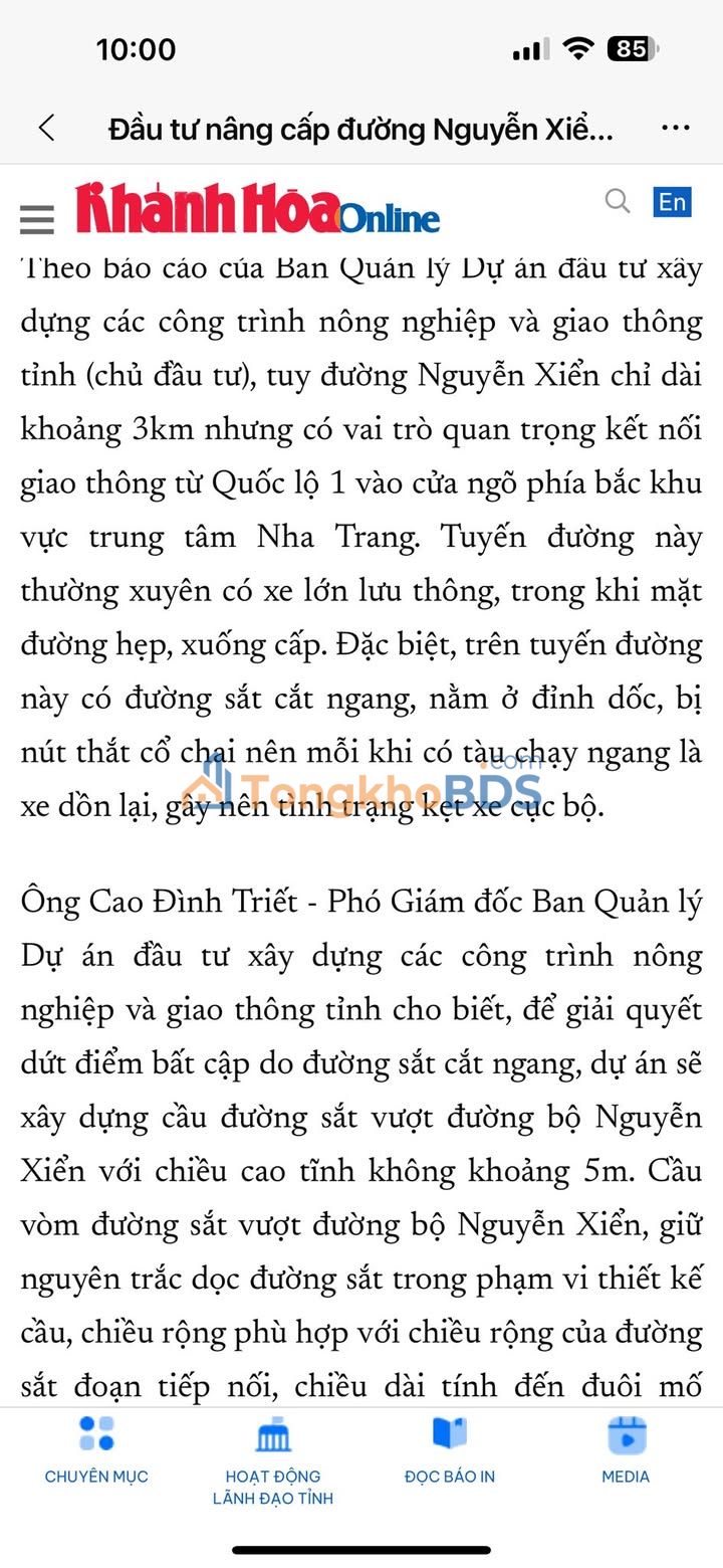 Đất nền Nguyễn Xiển Nha Trang 142m² - Sổ hồng full thổ, giá đầu tư 4.5 tỷ