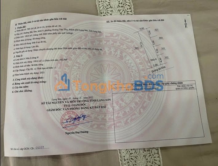 Bán gấp nhà 110m² mặt tiền 5.5m Đường Bắc Sơn, Lạng Sơn - 6 tỷ