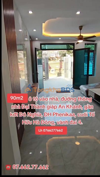 Nhà 90m² Hà Đông - Ô tô vào nhà, Sổ hồng riêng, Giá từ 2.8 tỷ