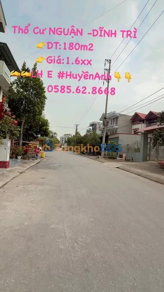 Bán Đất Thổ Cư Bắc Giang 180m² - Mặt Tiền Rộng 9m