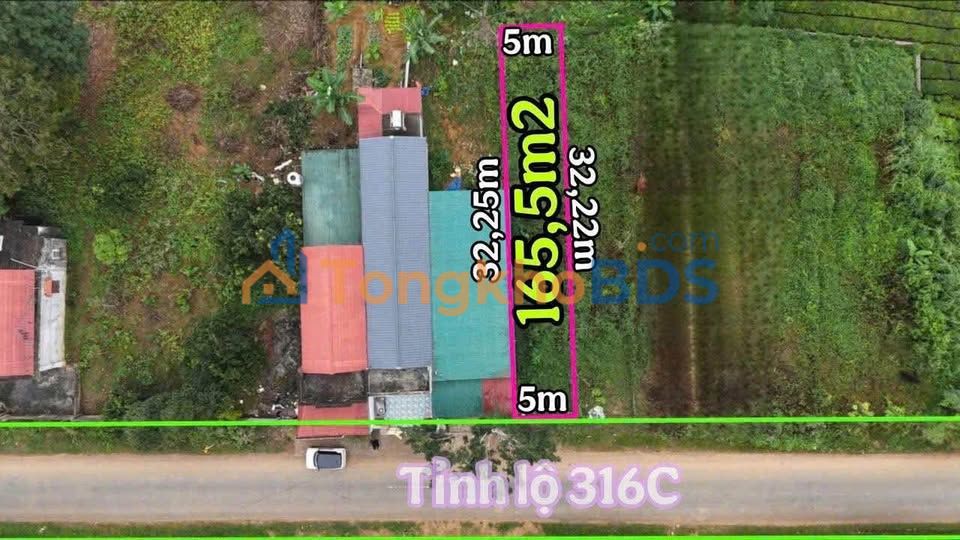 Đất nền Ba Vì - 165.5m² mặt tiền TL316, sổ hồng, giá tốt