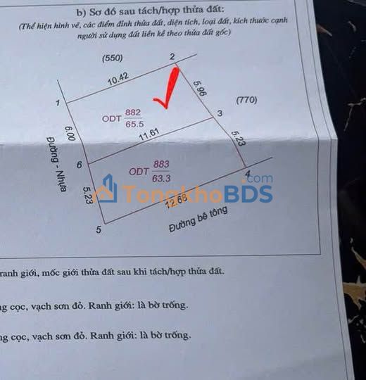Bán đất Nghi Phú, Vinh 65.5m² - Vị trí đẹp, đường 6m