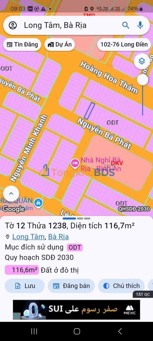 Nhà phố Nguyễn Bá Phát Bà Rịa 117m² 2.89 tỷ - Mặt tiền kinh doanh