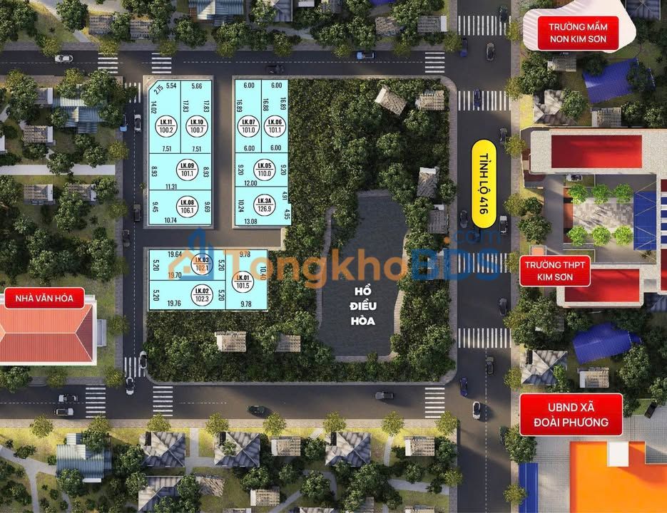 Đất nền Kim Sơn Sơn Tây 100m² - Lô góc, thổ cư, sổ đỏ, giá tốt