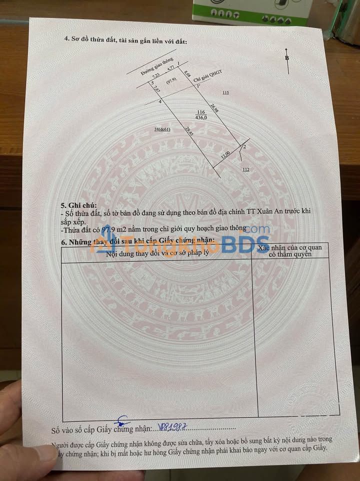 Đất nền Sổ Đỏ K7 Xuân An, Nghi Xuân - 436.7m² - Giá đầu tư 3.6 tỷ