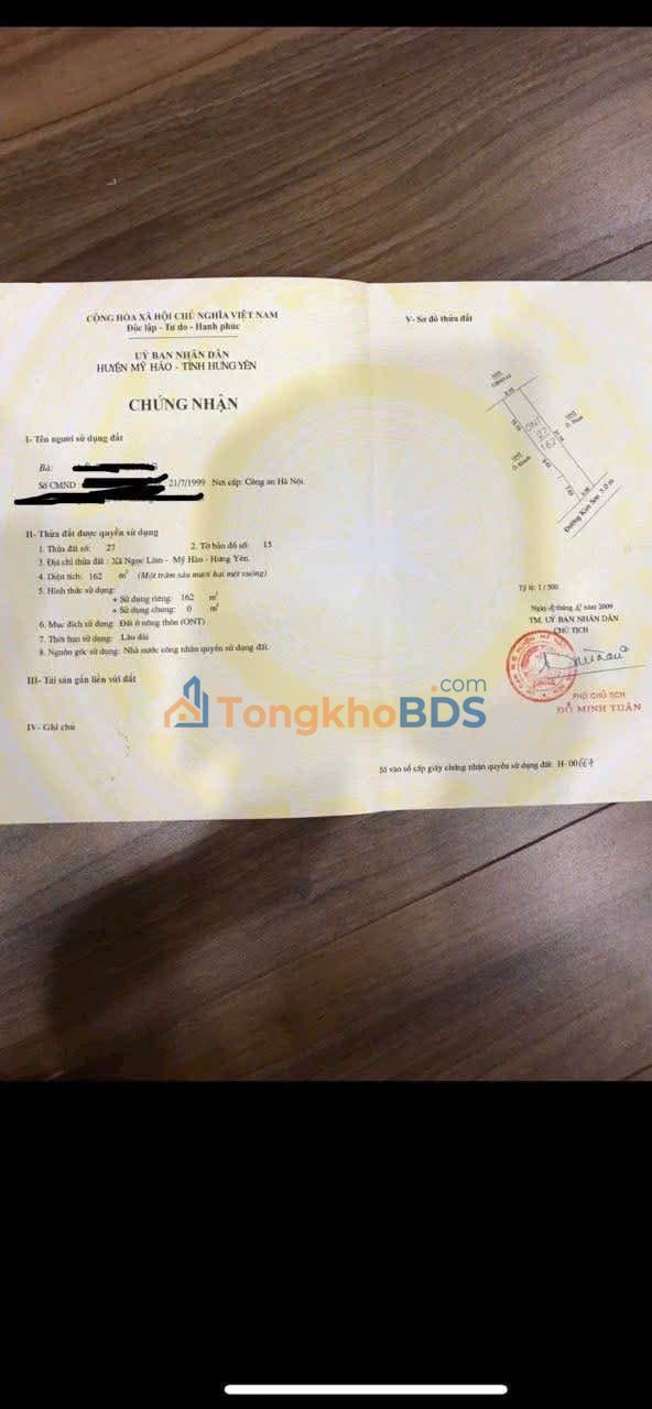 Đất Nền Kinh Doanh TDP Phúc Bố, Mỹ Hào 162m² - Sổ Đỏ Sẵn Sàng