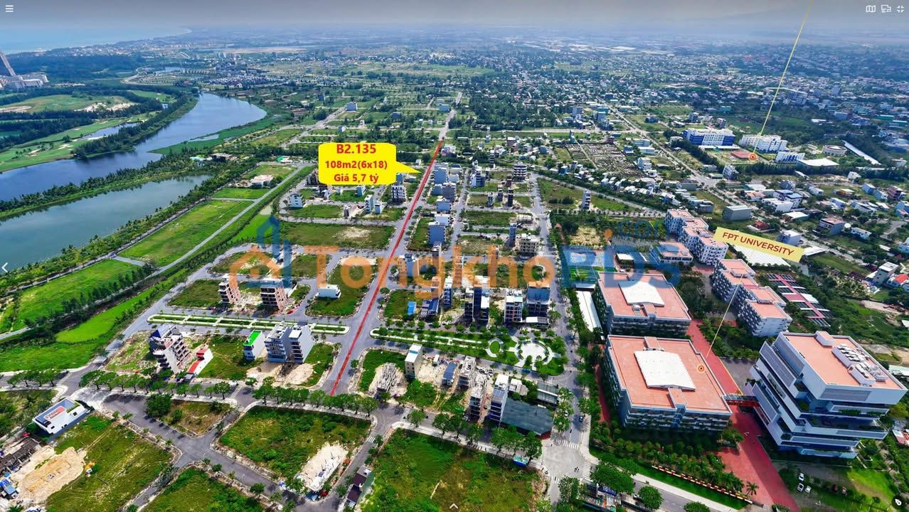 Đất nền FPT Đà Nẵng 108m² - Mặt tiền 26m, Sổ đỏ sẵn sàng giao dịch