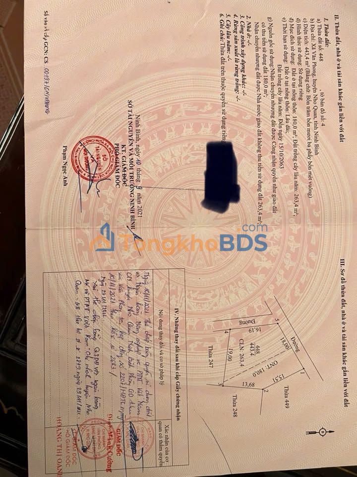 Đất nền Nho Quan, Ninh Bình 443m² - Kinh doanh đắc lợi, gần Đại lộ Đông Tây