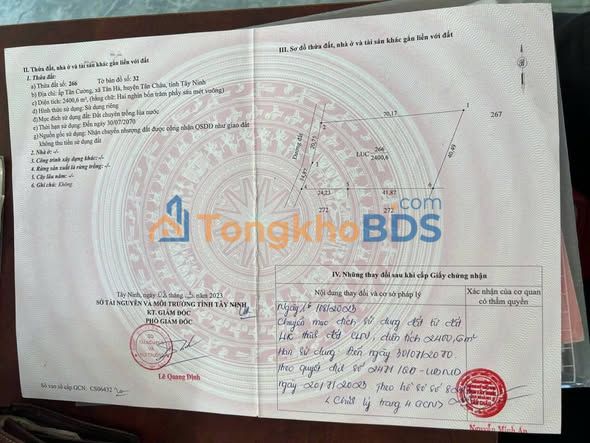 Bán Gấp Đất Nông Nghiệp Tân Hà 2400m² - Sổ Đỏ Chính Chủ 580 Triệu