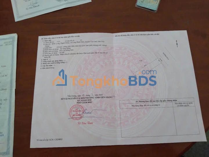 Đất nền Chợ Gạo 125m² 1.05 tỷ - Sổ đỏ chính chủ