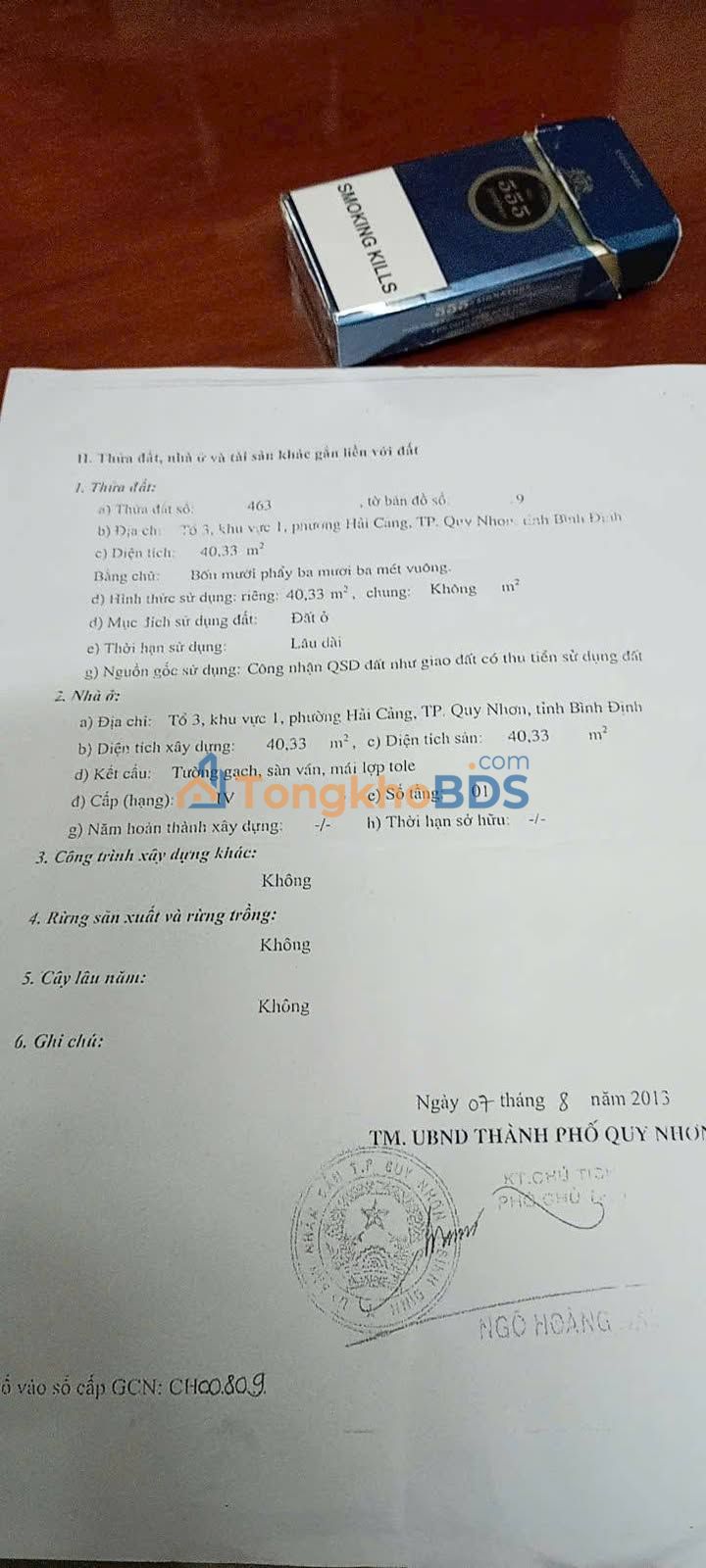 Nhà cấp 4 Lê Lợi Quy Nhơn 40m² - Chính chủ bán sẵn ở