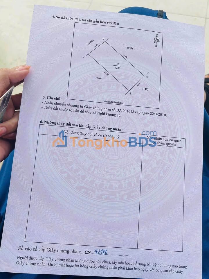 Đất nền Nghi Phong 72m² 1.4 tỷ - Sổ đỏ chính chủ