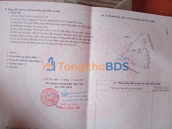 Bán Đất 151m² 3 Mặt Tiền Nguyễn Tất Thành, Việt Trì - Giá 4 Tỷ