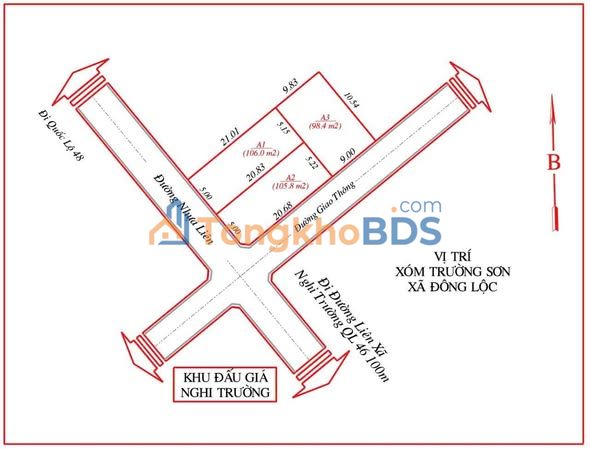 Đất Nền Lô Góc 105.8m² Khu Đấu Giá Nghi Trường, TP Vinh - Giá Tốt