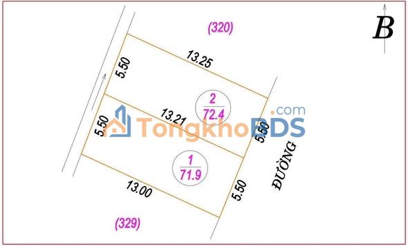 Đất nền Hưng Lộc Vinh 72m² 3.95 tỷ - Đường to ô tô