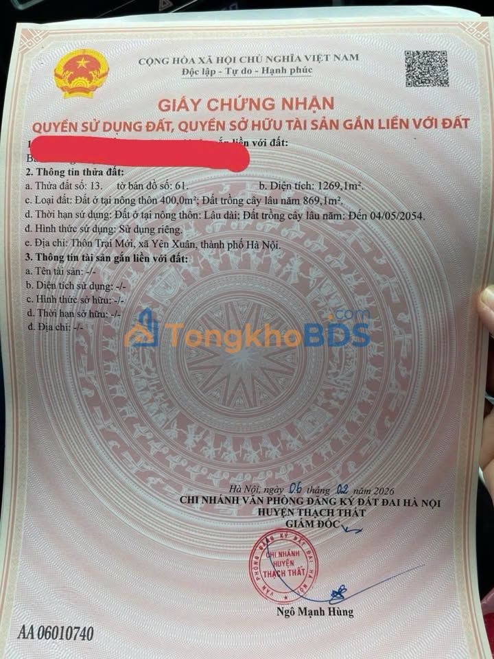 Bán Gấp Đất Góc 1900m² Chương Mỹ - View Nghỉ Dưỡng Đỉnh Cao