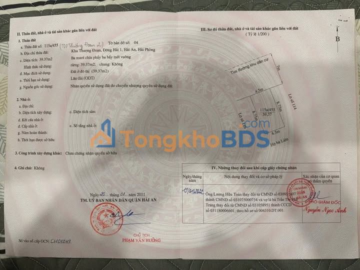 Bán Đất Nền 39.37m² Đường Bùi Thị Tự Nhiên, Hải An - Sổ Đỏ Sẵn Sàng