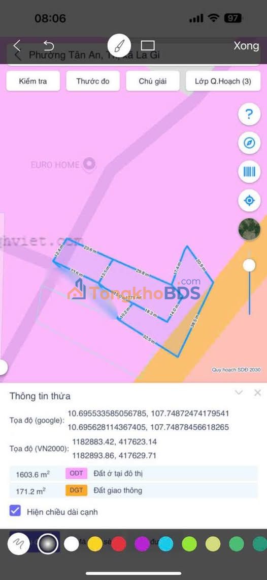 Đất nền Bình Tân La Gi 1.650m² 3.2 tỷ - Sổ đỏ chính chủ