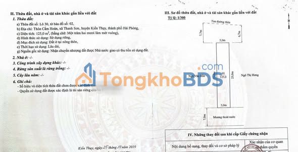Đất nền Cẩm La Kiến Thụy 125m² 3 tỷ - Sổ đỏ chính chủ