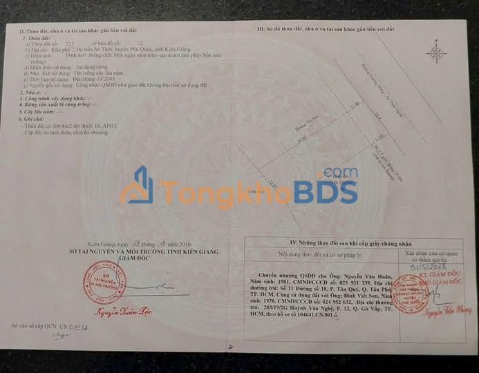 Đất Mặt Tiền An Thới, Phú Quốc 1568m² - Cơ Hội Đầu Tư Vàng